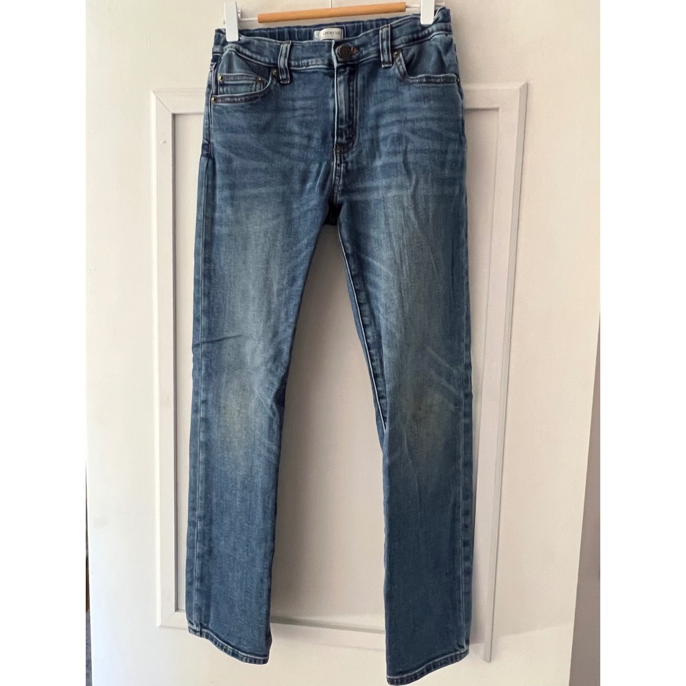 Crewcuts Boys Straight Leg Jeans Medium Wash Size 12 Adjustable Waist Denim